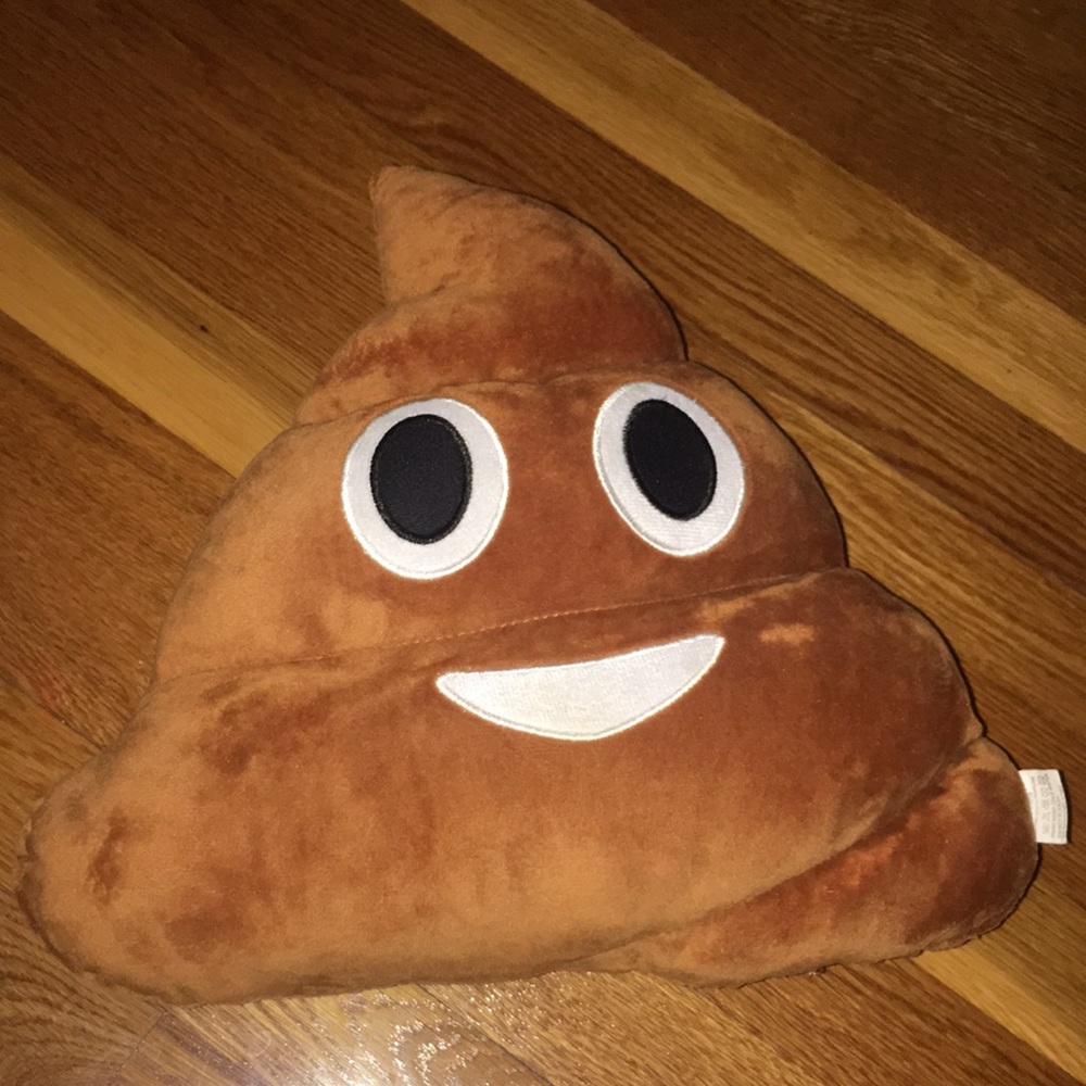 Poo Emoji Throw Pillow
